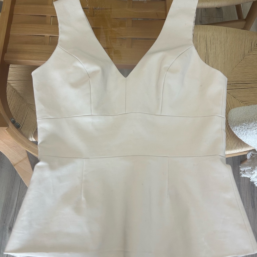 Sandra Angelozzi / Femme de Carriere Cream Sleeveless Top - Picture 3 of 12